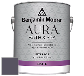 Benjamin Moore Aura 532 Bath & Spa Waterborne Interior Paint Matte Finish краска цвет 2117-30 Shadow