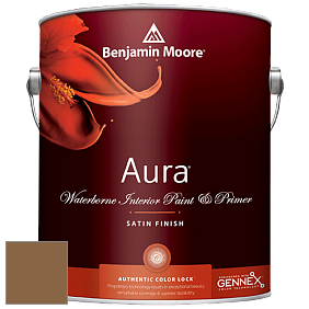 Benjamin Moore Aura 526 Waterborne Interior Satin Finish покрытие цвет 2162-20 Desert Camel