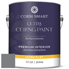 COLOR SMART CS 758 ULTRA CEILING PAINT ультраматовая краска цвет 2121-20 Steel Wool