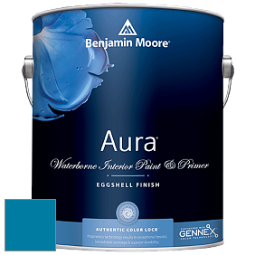 Benjamin Moore Aura 524 Waterborne Interior Eggshell Finish краска цвет 2060-30 Seaport Blue