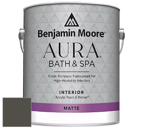 Benjamin Moore Aura 532 Bath & Spa Waterborne Interior Paint Matte Finish краска цвет NCS S 8005-G80Y 