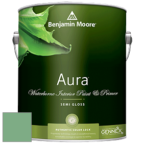 Benjamin Moore Aura 528 Waterborne Interior Semi-gloss Finish краска цвет 2035-40 Stokes Forest Green