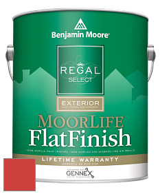 Benjamin Moore W105 Regal Select Exterior Paint-MoorLife Flat Finish краска цвет 2011-10 Orange