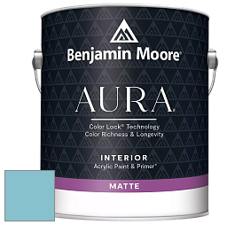 Benjamin Moore Aura 522 Interior Paint - Matte краска цвет 2054-50 Seaside Blue
