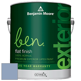 Benjamin Moore Ben 541 Waterborne Exterior Flat Finish краска цвет 1433 Blue Pearl