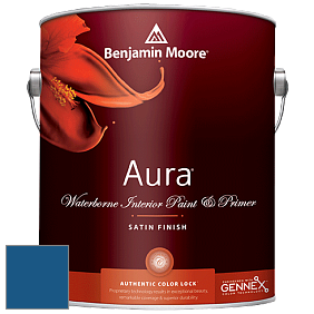 Benjamin Moore Aura 526 Waterborne Interior Satin Finish покрытие цвет RAL 5019 