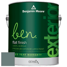 Benjamin Moore Ben 541 Waterborne Exterior Flat Finish краска цвет 2123-20 Caribbean Teal
