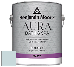 Benjamin Moore Aura 532 Bath & Spa Waterborne Interior Paint Matte Finish краска цвет NCS S 1010-B10G 