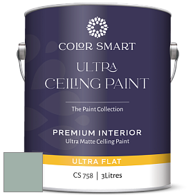 COLOR SMART CS 758 ULTRA CEILING PAINT ультраматовая краска цвет NCS S 3010-B90G 