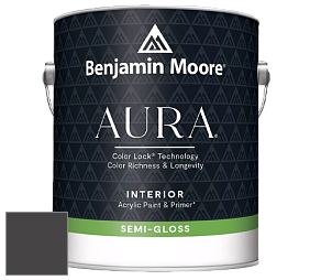 Benjamin Moore Aura 528 Waterborne Interior Semi-gloss Finish краска цвет 2128-10 Black Beauty