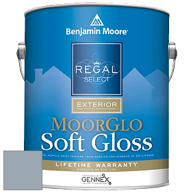 Benjamin Moore W096 Regal Select Exterior Paint-Moor GloSoft Gloss Finish краска цвет 2130-50 New Hope Gray