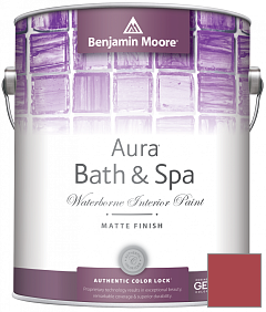 Краска Benjamin Moore Aura Bath & Spa Interior Paint Matte Finish (532) цвет 1322 Ladybug Red