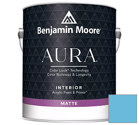 Краска Benjamin Moore Aura Interior Paint - Matte (522) цвет 789 Sea to Shining Sea