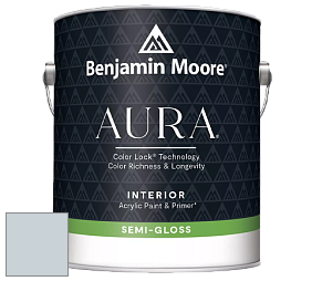 Benjamin Moore Aura 528 Waterborne Interior Semi-gloss Finish краска цвет 1619 Silver Mist