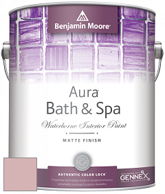 Benjamin Moore Aura 532 Bath & Spa Waterborne Interior Paint Matte Finish краска цвет 1255 Pink Panther