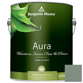 Краска Aura Waterborne Interior Semi-gloss Finish (528) цвет 699 Garden Oasis