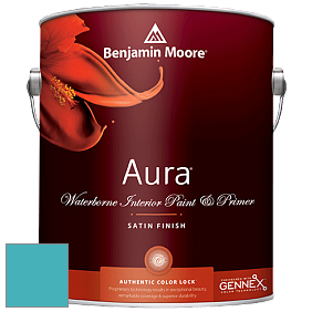Benjamin Moore Aura 526 Waterborne Interior Satin Finish покрытие цвет 760 Baltimore Sky