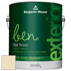 Benjamin Moore Ben 541 Waterborne Exterior Flat Finish краска цвет 261 Norfolk Cream
