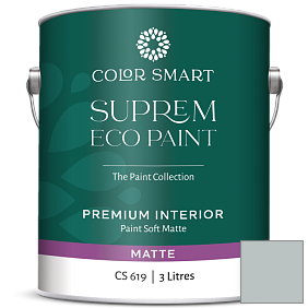 Краска COLOR SMART CS 619 SUPREM ECO PAINT матовая краска цвет 1585 Wales Gray