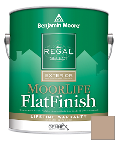 Краска Regal Select Exterior Paint-MoorLife Flat Finish (W105) цвет 1033 Hillsborough Beige