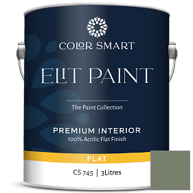 Краска COLOR SMART CS 745 ELIT PAINT глубокоматовая моющаяся краска цвет 468 Cambridge Green