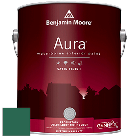 Benjamin Moore Aura 631 Waterborne Exterior Satin Finish краска цвет 2045-10 Green Bay