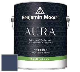 Benjamin Moore Aura 528 Waterborne Interior Semi-gloss Finish краска цвет 2064-10 Bold Blue