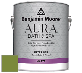 Benjamin Moore Aura 532 Bath & Spa Waterborne Interior Paint Matte Finish краска цвет NCS S 3060-G40Y 