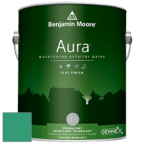 Benjamin Moore Aura 629 Waterborne Exterior Flat Finish краска цвет 2043-30 Kelp Forest Green