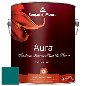 Benjamin Moore Aura 526 Waterborne Interior Satin Finish покрытие цвет NCS S 4550-B40G 