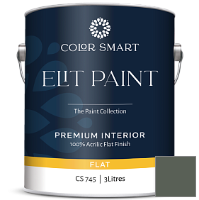 Краска COLOR SMART CS 745 ELIT PAINT глубокоматовая моющаяся краска цвет 448 Dakota Shadow