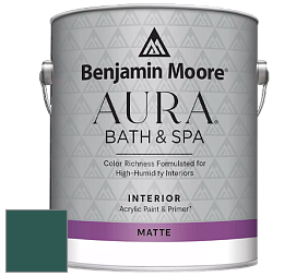 Benjamin Moore Aura 532 Bath & Spa Waterborne Interior Paint Matte Finish краска цвет 2048-10 Sherwood Forest
