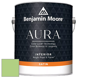 Benjamin Moore Aura 526 Waterborne Interior Satin Finish покрытие цвет 557 Leprechaun Green