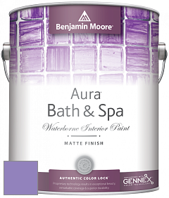 Benjamin Moore Aura 532 Bath & Spa Waterborne Interior Paint Matte Finish краска цвет 2071-40 Crocus Petal Purple