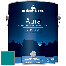 Benjamin Moore Aura 632 Waterborne Exterior Semi-Gloss Finish краска цвет 2056-30 Surf Blue