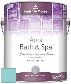 Benjamin Moore Aura 532 Bath & Spa Waterborne Interior Paint Matte Finish краска цвет NCS S 1030-B40G 