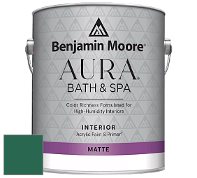 Benjamin Moore Aura 532 Bath & Spa Waterborne Interior Paint Matte Finish краска цвет 2045-10 Green Bay