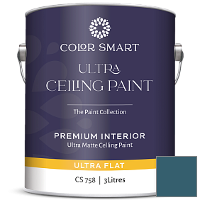 Краска COLOR SMART CS 758 ULTRA CEILING PAINT ультраматовая краска цвет 2058-20 Slate Teal