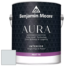 Benjamin Moore Aura 522 Interior Paint - Matte краска цвет 2130-70 Seattle Gray