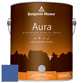 Benjamin Moore Aura 634 Waterborne Exterior Low Lustre Finish краска цвет 2067-30 Twilight Blue
