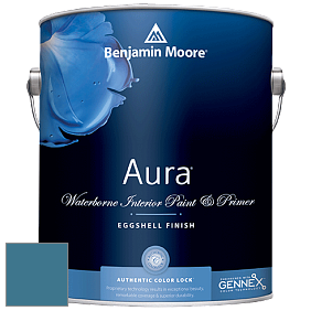 Benjamin Moore Aura 524 Waterborne Interior Eggshell Finish краска цвет 776 Santa Monica Blue