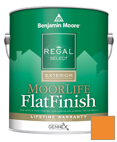 Краска Regal Select Exterior Paint-MoorLife Flat Finish (W105) цвет 2017-20 Sharp Cheddar
