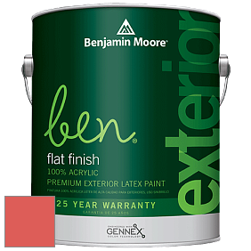Benjamin Moore Ben 541 Waterborne Exterior Flat Finish краска цвет 2011-30 Hot Spice