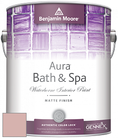 Benjamin Moore Aura 532 Bath & Spa Waterborne Interior Paint Matte Finish краска цвет 2094-50 Desert Rose