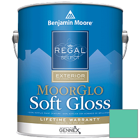 Краска Regal Select Exterior Paint-Moor GloSoft Gloss Finish (W096) цвет 2046-40 Green Sponge