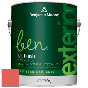 Benjamin Moore Ben 541 Waterborne Exterior Flat Finish краска цвет 2012-30 Tangerine Dream