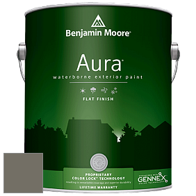 Benjamin Moore Aura 629 Waterborne Exterior Flat Finish краска цвет 2139-30 Sharkskin