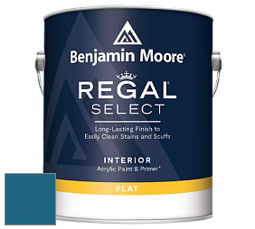 Benjamin Moore 547 Regal Select Waterborne Interior Flat Finish краска цвет 2059-20 Caribbean Azure