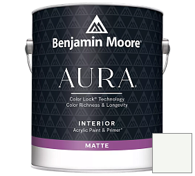 Краска Benjamin Moore Aura Interior Paint - Matte (522) цвет OC-65 Chantilly Lace