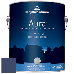 Benjamin Moore Aura 632 Waterborne Exterior Semi-Gloss Finish краска цвет 2065-10 Admiral Blue